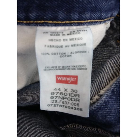 Wrangler Men's Dark Wash Bootcut Jeans Size 44x30 - Picture 7 of 8